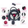 Retractable Garden Hose Reel 37.7Ft Portable Water Hose Reels for Outside with 3 in 1 Sprayer Nozzle Auto Spray Lock