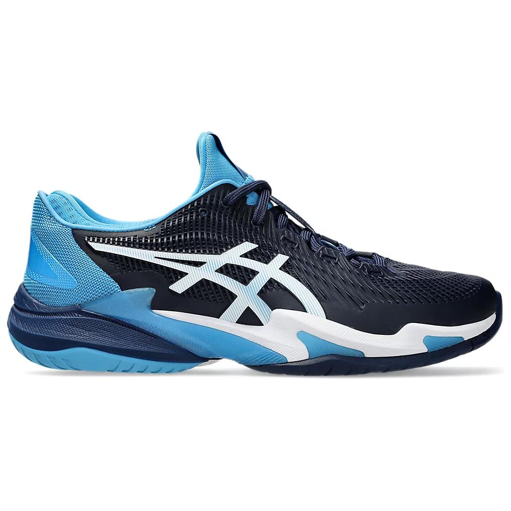 Asics Court FF 3 Novak Blue Expanse Herren-Sneaker Weiß 1041A361-963