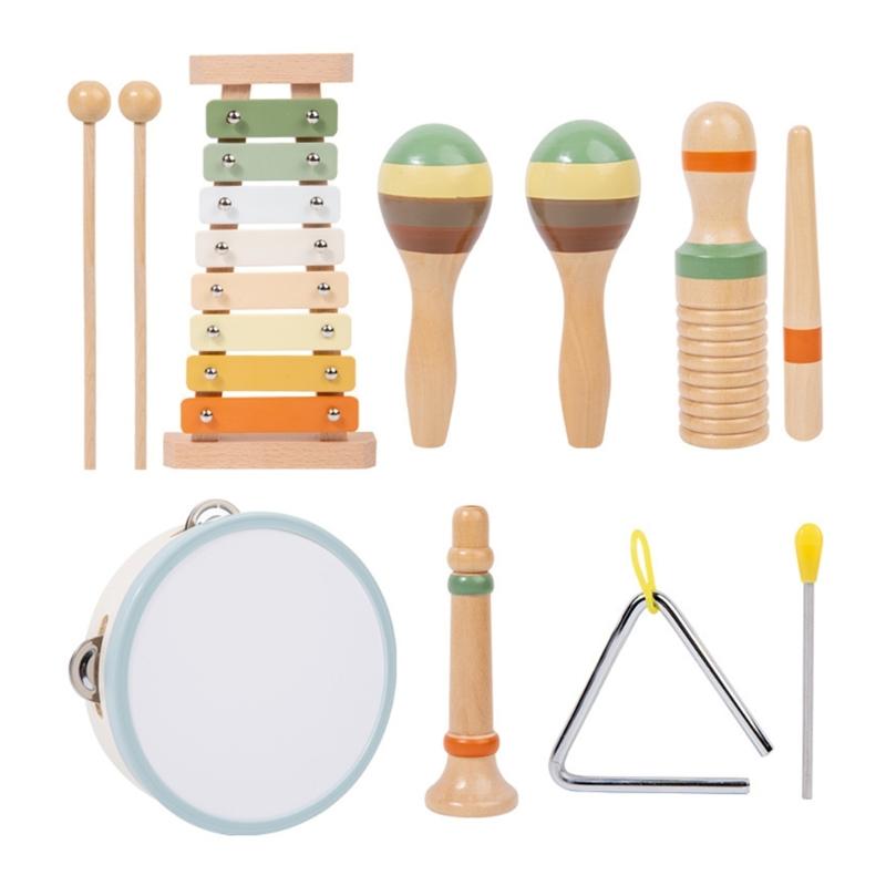 

Kids Musical Instruments Toy Enlightenment Toddlers Wood Percussion Instruments for Toddler Music Exploration 1