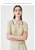 Fashion Color Dot Design: Summer Collar, Age Reducing, Soft, Skin Friendly, Multi Colored Knitted Short Sleeve Sweater with Wool for Women
