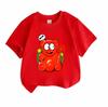 Kids Boys Girls Crew Neck Short Sleeve 100% Cotton T-Shirt Cute Glossy Red Gummy Bear Print Casual Lightweight Soft Summer Daily Tees for Children