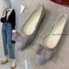 Fashion Summer Fashionable Comfortable Versatile Women's Shoes Flats Casual Simple Wear-resistant Flat Bottom Bow Shoes Large Size 43