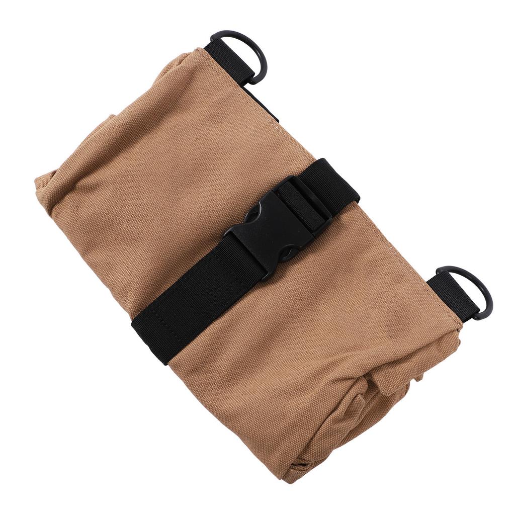 Roll Up Tool Bag with 6 Zippers Pockets Detachable Parts Organizer Pouch for Wrench Screwdriver Socket Pliers Khaki