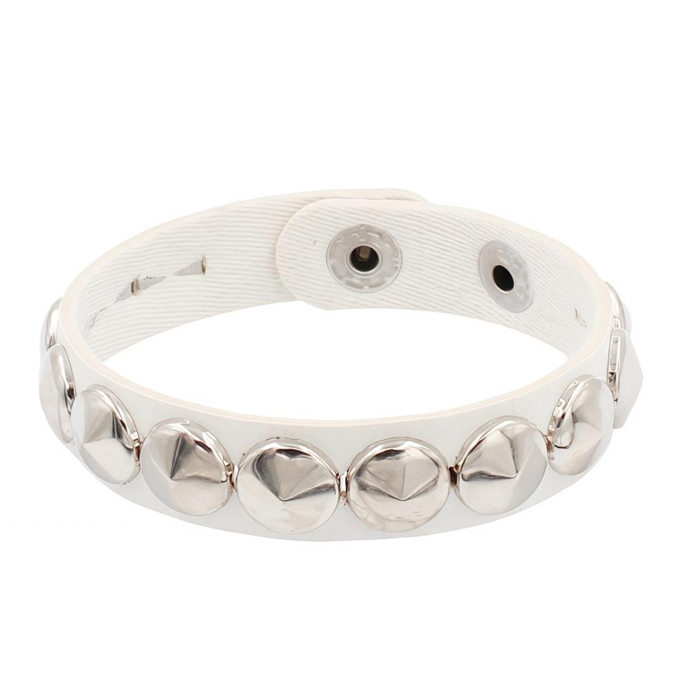 New Round-point rivet Street Punk Leather Bracelets Punk Gothic Bangle Bracelet Adjustable Studded Bracelet Unisex