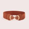 Fashion Office Dress Belt With Bow Knot And Elastic Waist For Women