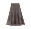 MOE2HUO Gradient Chiffon and Tulle Shiny Long with Elastic Elegant and Perfect for Everyday or Commuting Free Women's Skirt, Skirt, High-Waisted