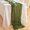 Tischläufer, rustikale Tischdecke, weich, waschbar, lichtecht, handgefärbte Tischdecke, Hochzeitsfeier-Dekoration