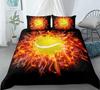 Tenis Bal Soft Duvet Cover Set Sports Game Themed Beding Set Twin Sized Dimensions for Children Kids Tens Adult People Tenis Racket Bal Warm Comforter