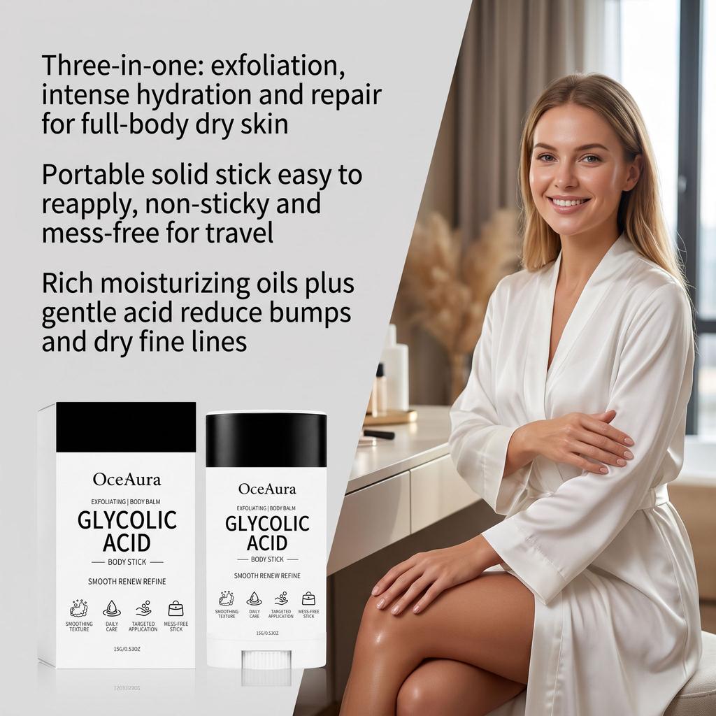 OCEAURA Body Care Stick Lightweight Gentle Cleansing Moisturizing Skin Care Stick Portable Hydration Stick