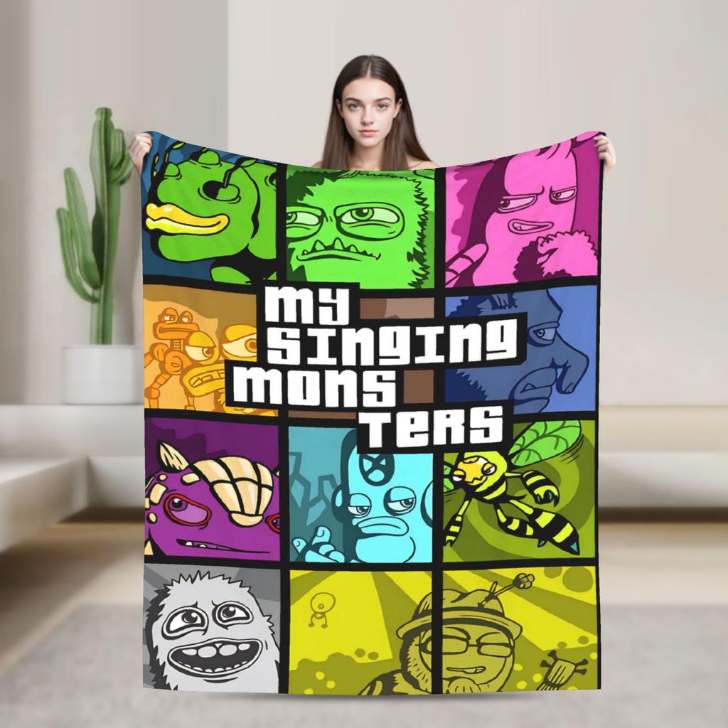 My Singing Monsters Blankets Winter  Soft Throw Blanket For Adults Chair Sofa Bed Flannel Bedspread Bed Cover