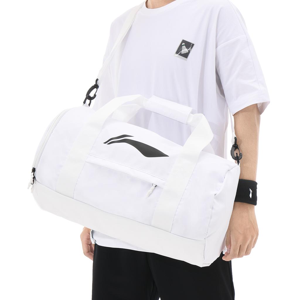 Li Ning Badminton Kollektion Badminton Polyester Trainings Tasche Sporttasche Unisex Weiß ABLS027-1