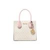 MK Mercer Commuter Cor Blocada Vintage Monograma Bolsa Sanfonada Bolsa de Ombro Feminina Rosa Claro 35S1GM9M2B-640