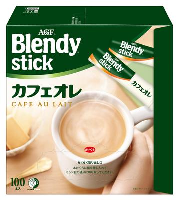 AGF Blendy Stick Cafe au Lait 100 Stäbchen [Kaffee-Sticks]
