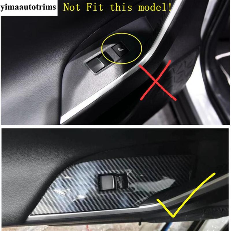 Moldura de Marco de Salpicadero / Cubierta de Faro / Soporte de Vaso de Agua / Elevalunas Para TOYOTA RAV4 RAV 4 XA50 - 2024 Accesorios de Fibra de Carbono