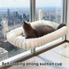 Cat Window Perch Heavy-Duty Cat Hammock with Suction Cups Windowsill Foldable Cat Lounger Bed with Washable Plush Cushion for Large Cats