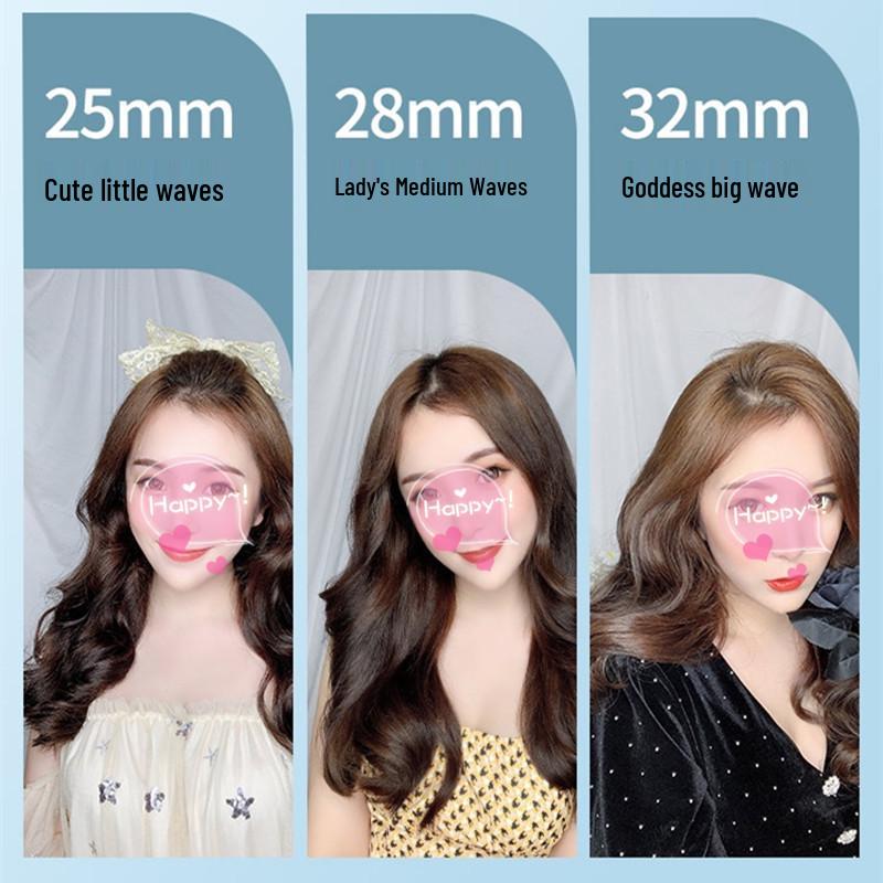 Large Curling Iron for Water Waves & Perms - Compatible with EU, US, UK, AU