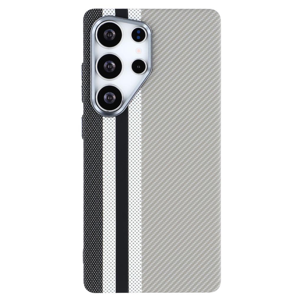 For Samsung Galaxy S25 Ultra Magnetic Case Carbon Fiber Texture Water Transfer PC Phone Cover