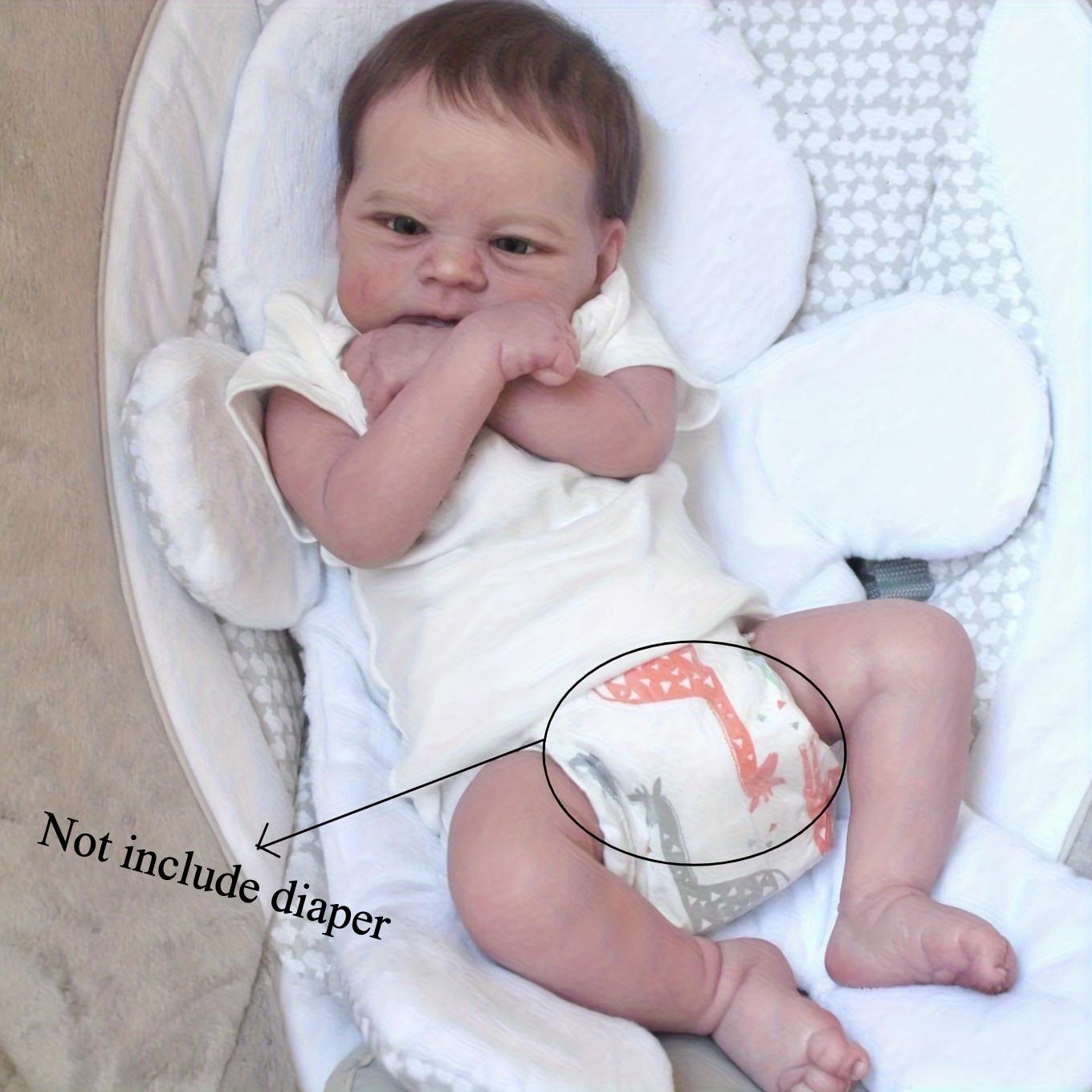 

BZDOLL Realistic 18inch 45cm Soft Vinyl Reborn Cloth Body Baby Doll Girl Princess Newborn Baby Toy for Kids Dress Up Doll with 3D Skin Visible Veins cloth body doll