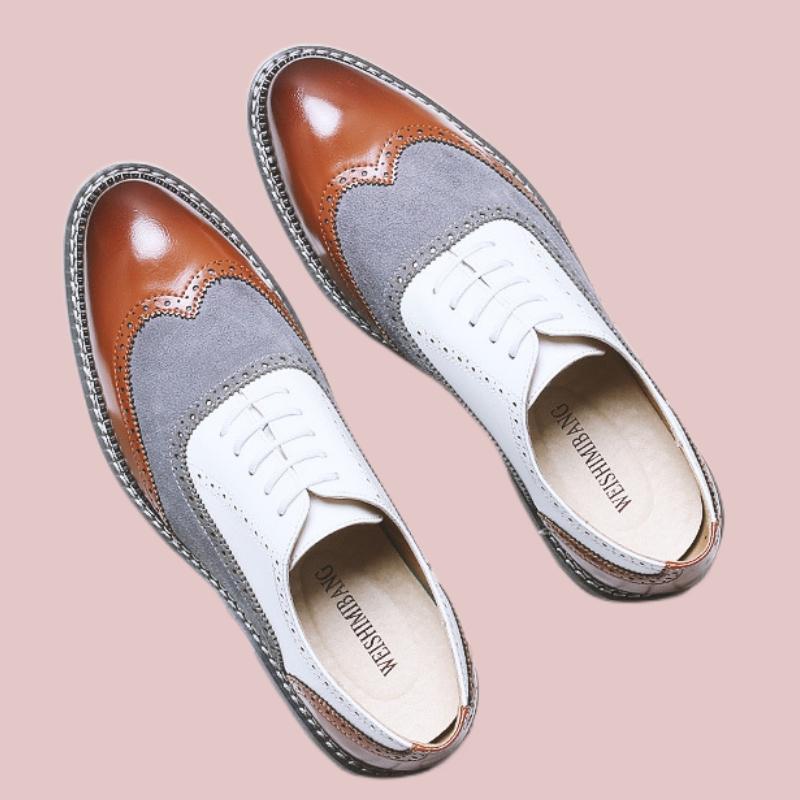 

Модные новые мужские туфли дерби туфли на шнуровке вечерние модные деловые свадебные туфли размер 38-48 48 жёлтый