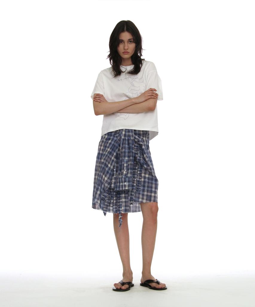PARTIMENTO WOMEN Dbr Print Regular Tee_White