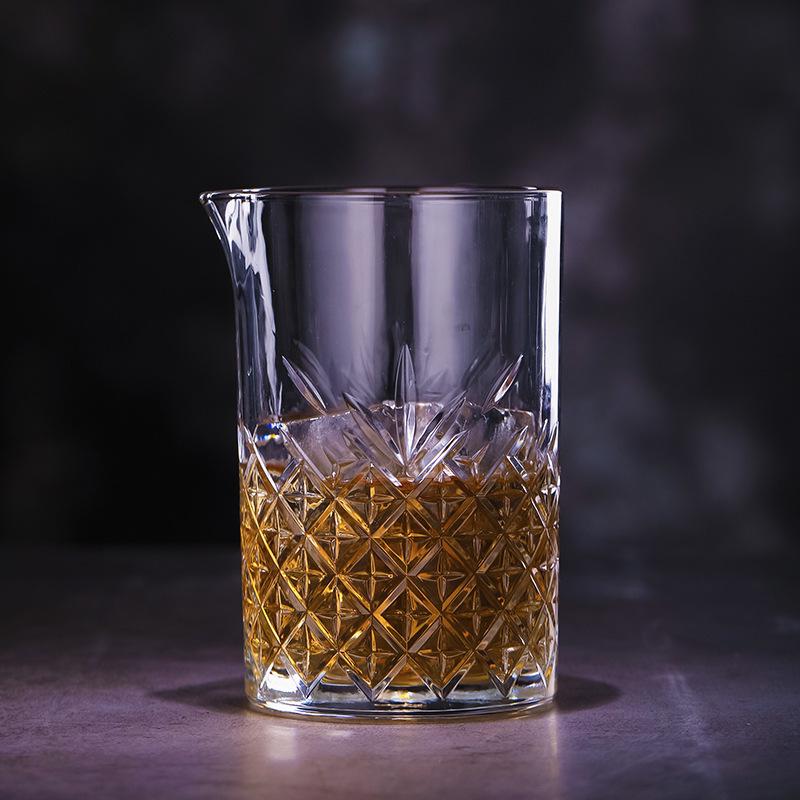 

Etched Glass Flower Stirring Cup & Cocktail Shaker - Bar Counter Tools & Barware Supplies