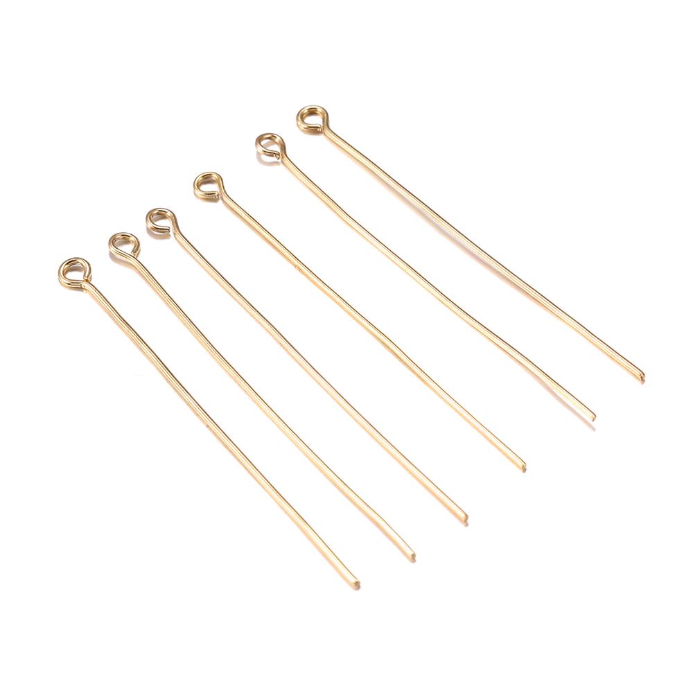 100-200pcs Eye Head Pins 20 25 30 35 40 45 50 mm Eye Pins Findings For Diy Jewelry Making Jewelry Accessories Supplies