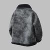JK2035 Men's Plus Size Leather & Fur Lapel Jacket - Thickened Velvet for Autumn/Winter
