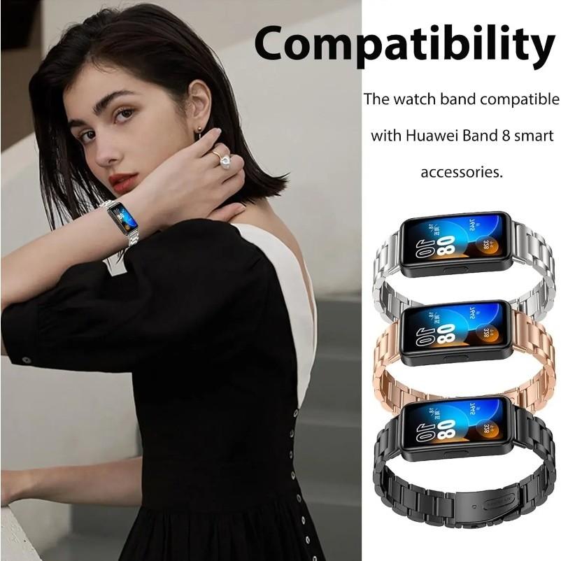 Stainless Steel Bracelet for Huawei Band 9 8 Watch Strap Metal Wristband for Huawei Band 10 Business Strap Replacement