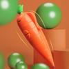 Carrot Shape Voice Recorder Pen with 60-Second Recording Cute Ballpoint for Students Teachers Funny Gift for Classroom Office