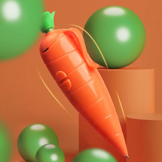 Carrot Shape Voice Recorder Pen with 60-Second Recording Cute Ballpoint for Students Teachers Funny Gift for Classroom Office