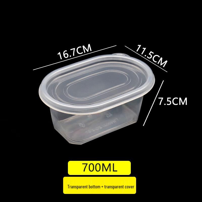 Disposable Round Plastic Food Containers, 700ml (400-Pack)