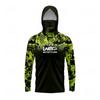 Kiiing Adventure Traje de Pesca Camuflaje Patrón Serpiente con Capucha Protector Solar Transpirable de Secado Rápido Manga Larga Máscara Superior
