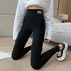 Extra Thick Lamb Wool Pure Cotton Leggings for Women's Outer Wear Winter Velvet Thickened Large Size High Waist Belly Thermal Pants