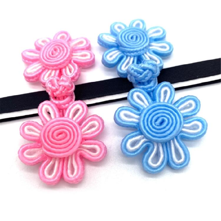 Vintage Flower Fasteners Buckle Disc Buttons DIY Clothing Decoration Garments