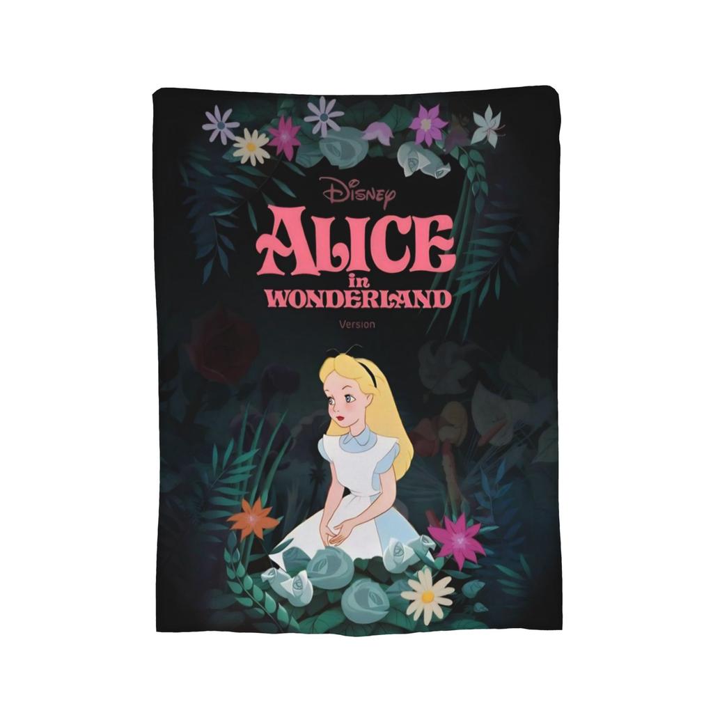 Alice In Wonderland Knitted Blanket Plush Throw Blanket Bed Sofa Decoration Soft Warm Bedsprea,