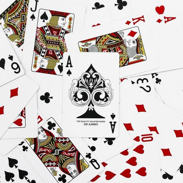 DD Card Jumbo Hold'em Card Playing Poker Double-sided Foam Embossing Texas, Korea Representative Board Game