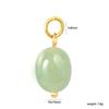 Dainty PVD 18K Gold Plated Stainless Steel Jewelry Multi Color Natural Stone Charm Pendants for DIY Bracelet Necklace Making
