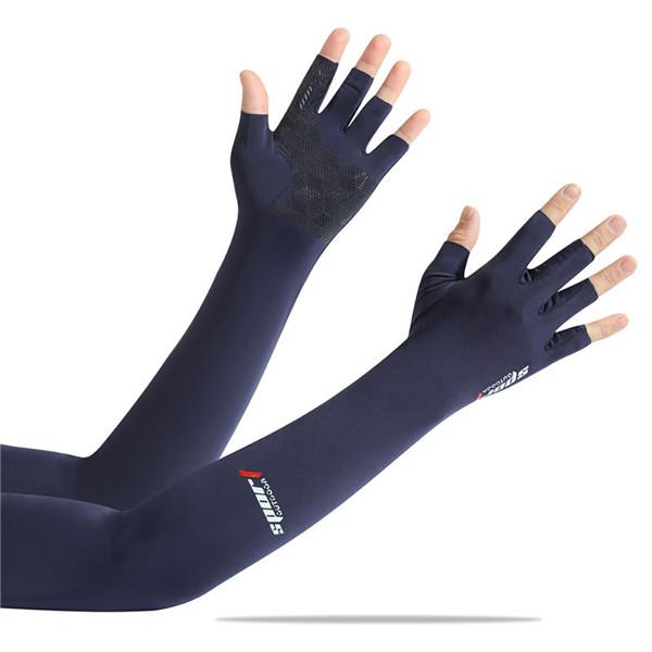 Sunscreen Ice Sleeves Summer Arm Sunscreen Ice Sleeves Set Outdoor Sports Men's Ice Silk Sleeve Driver Arm Sleeve