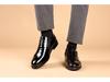 Men's Autumn/Winter Business Casual Leather Shoes with Lion Head Zipper – High & Low Top, Pointed Style