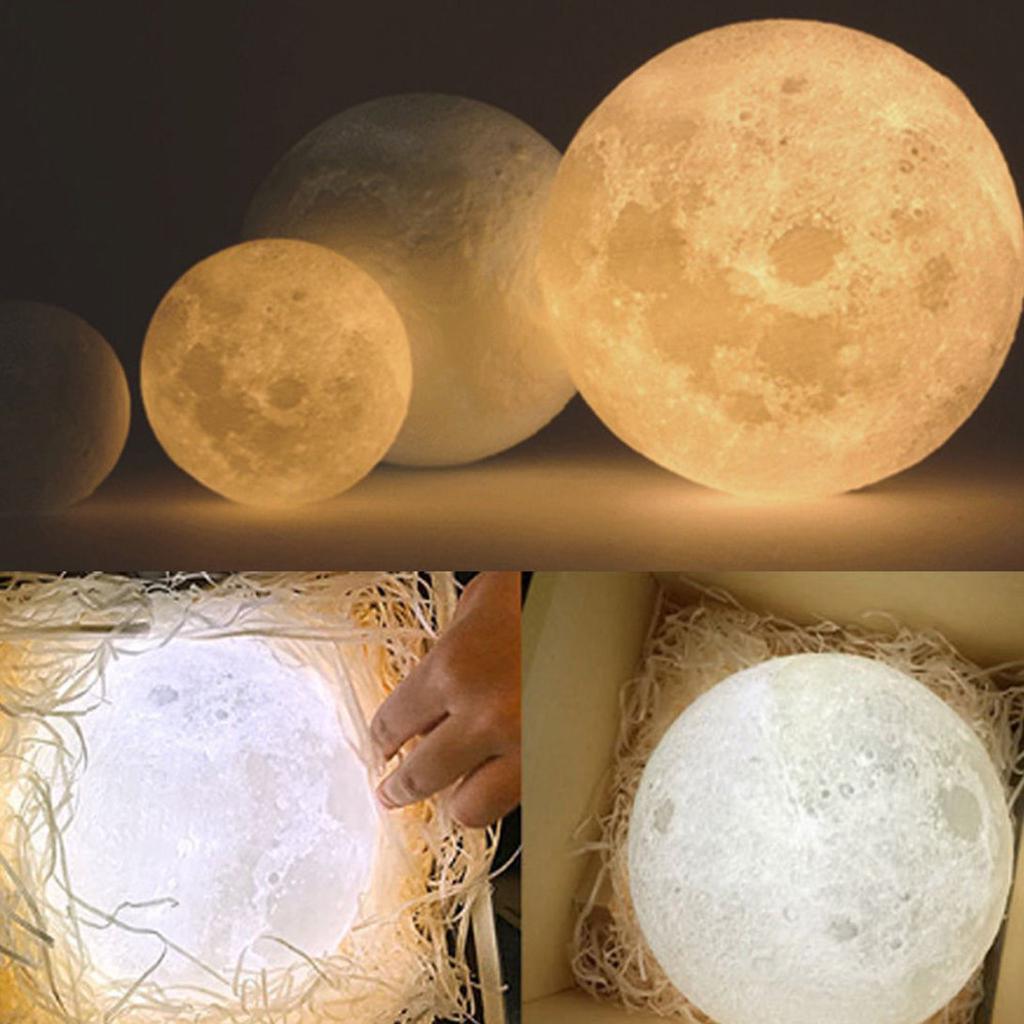 18cm 3D Print Girlfriend Birthday Gift Night Moon Light Touch Control LED UK GA 18cm 3D Print Girlfriend Birthday Gift Night Moon Light Touch Control LED UK GA
