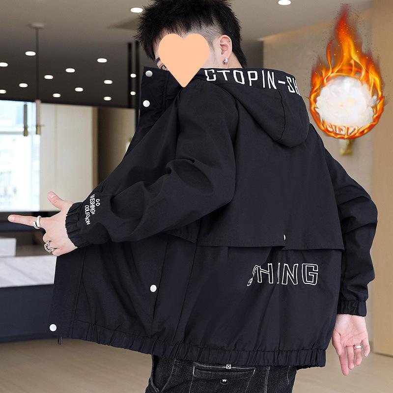 Coat Men's Spring and Autumn New Style Youth Men's Coat Jacket Korean Style Trendy Student Top Thin and Thick