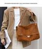 Damen Matte Rindsleder Tote - Große Crossbody Schultertasche, Echtes Leder, Vielseitig für Herbst/Winter 2026, Retro-Stil.