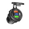 Car Charger Socket Type-C & Dual USB 3Ports Fast Charger Socket Waterproof with Voltmeter 12V/24V For Boat Motorcycle Adaptors