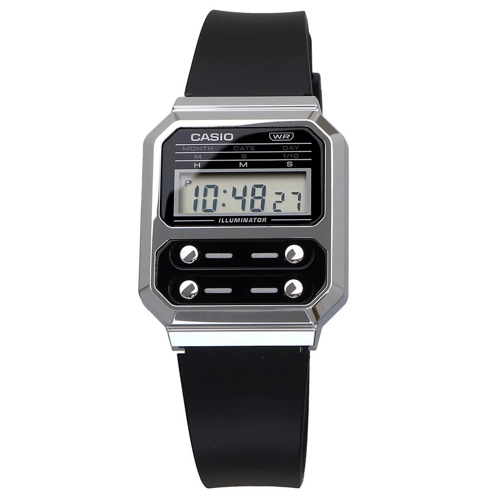 Casio Digital Watch, Retro Design, A100WEF-1A, Men's, International Model, Black, Urethane Strap