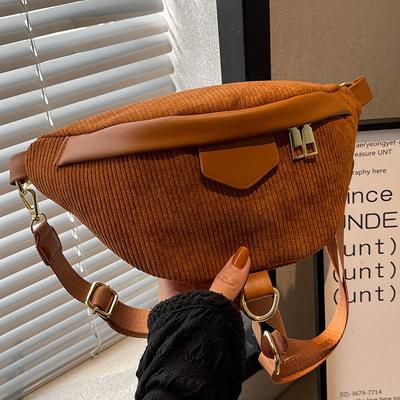 Fashion Trend Women Waist Packs Simple Solid Color Large Capacity Student Belt Bags Street Style Cool Girl Crossbody Chest Bag