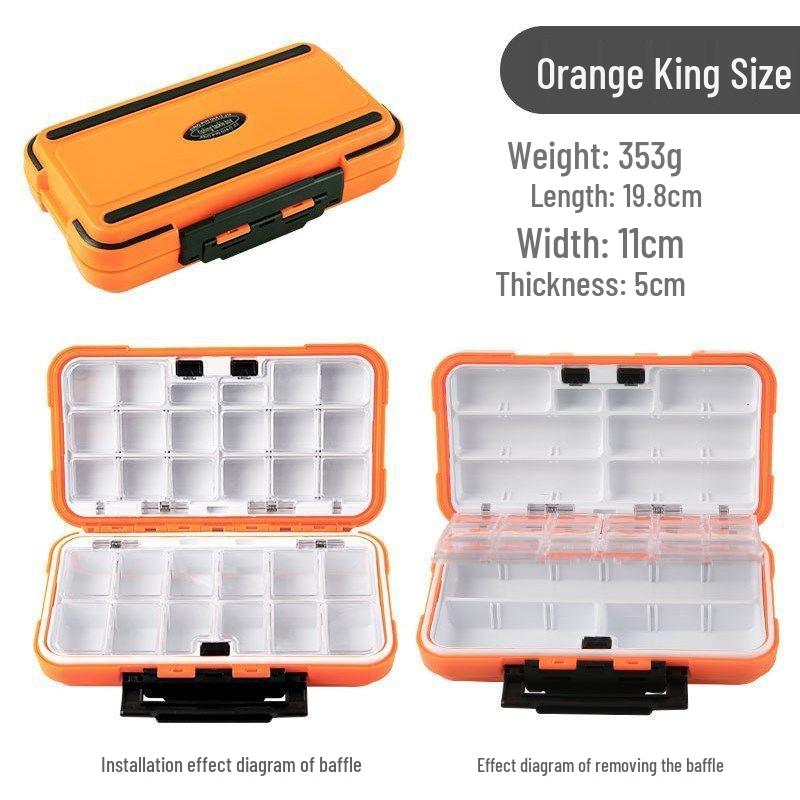 Tragbare Mehrzweck-Angelkasten mit Haken, Schnüren und Ködern