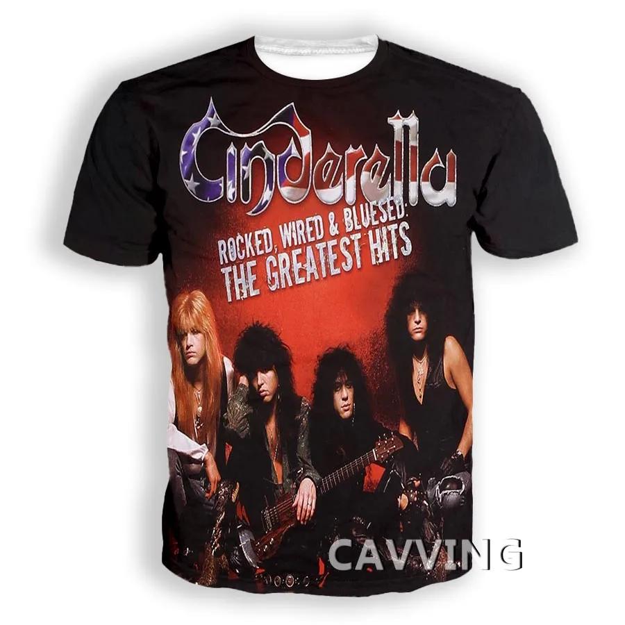Beliebtes Cinderella Album Rock T-Shirt 3D Druck Unisex Streetwear Männer Frauen Hip Hop Trend Tee Top Sommer Oversized Herrenbekleidung L brown