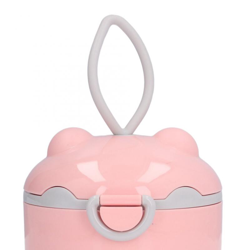 Baby Food Containers Large Pink Safe PP Material Sufficient Capacity Compact Portable Cute Style Powder Dispenser