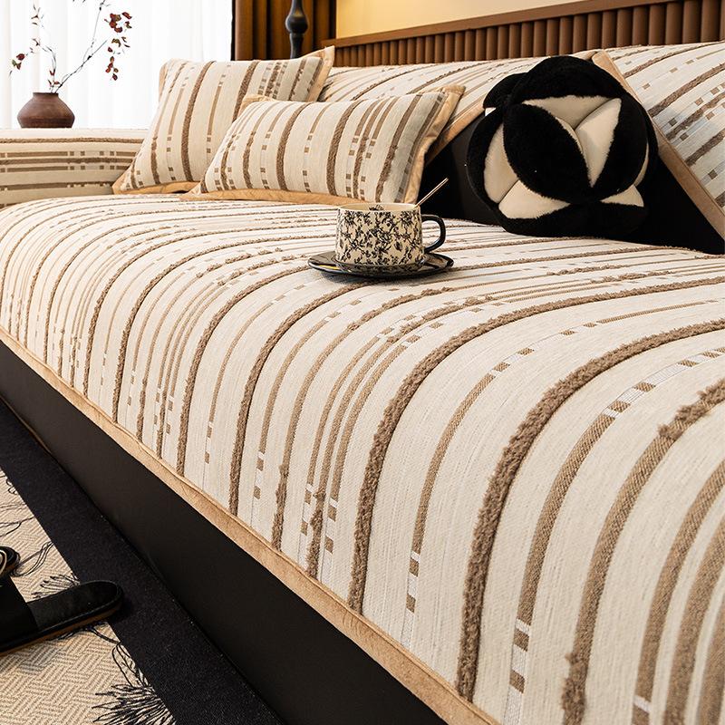 French Premium Chenille Sofa Cushion, All-Season Seat Cushion, Non-Slip Leather Sofa Cover  New Cover