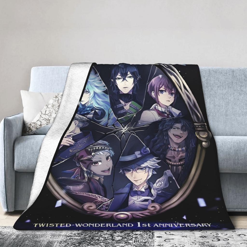 Twisted-Wonderland the Animation Anime Gift Blanket For Men Women Warm Cozy Fluffy  Throw Blankets for Couch Multiple Sizes